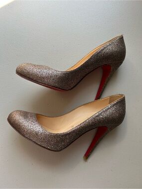 Christian Louboutin Decollete 868 100 Glitter Pumps EU 39 Multicolor Heels